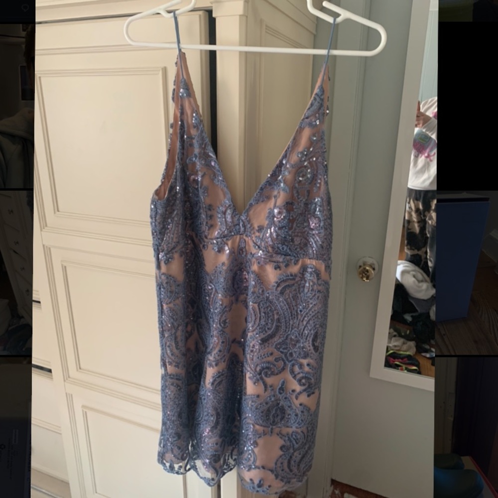 Free People Night Shimmers Mini Dress
